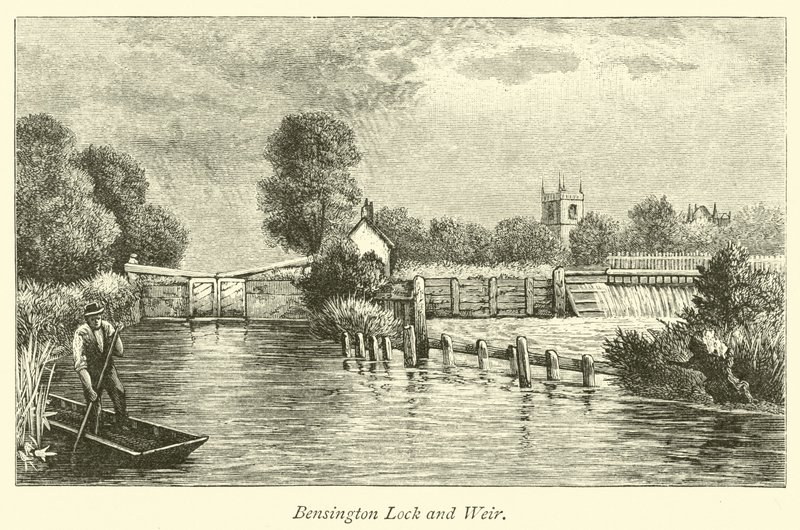 Bensington Lock and Weir av English School