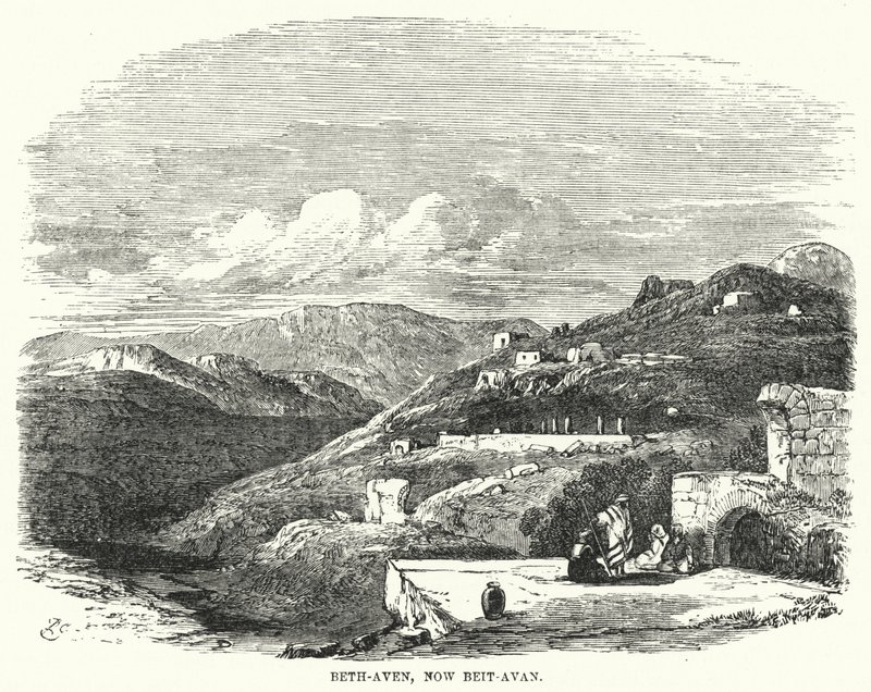 Beth-Aven, nå Beit-Avan (gravering) av English School