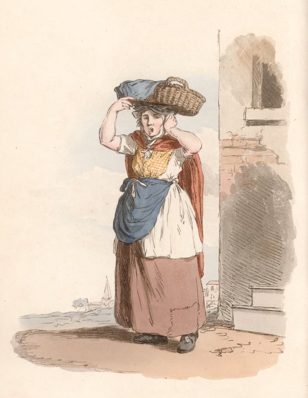 Billingsgate Fish-woman av English School