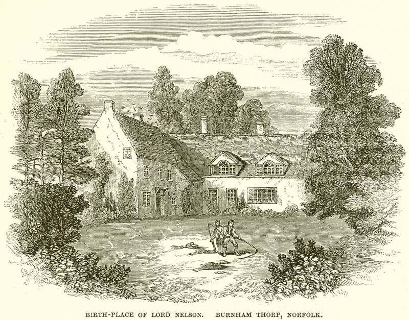 Fødested til Lord Nelson. Burnham Thorp, Norfolk av English School