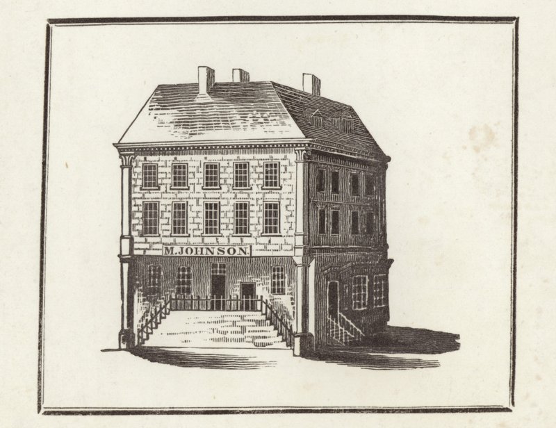 Fødested til Dr Johnson, Litchfield, Staffordshire av English School