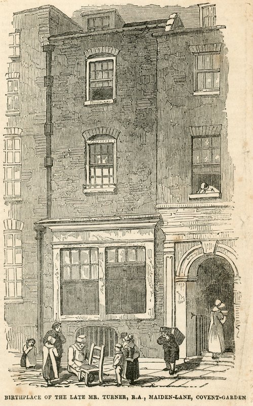 Fødested til J M W Turner i Maiden Lane av English School