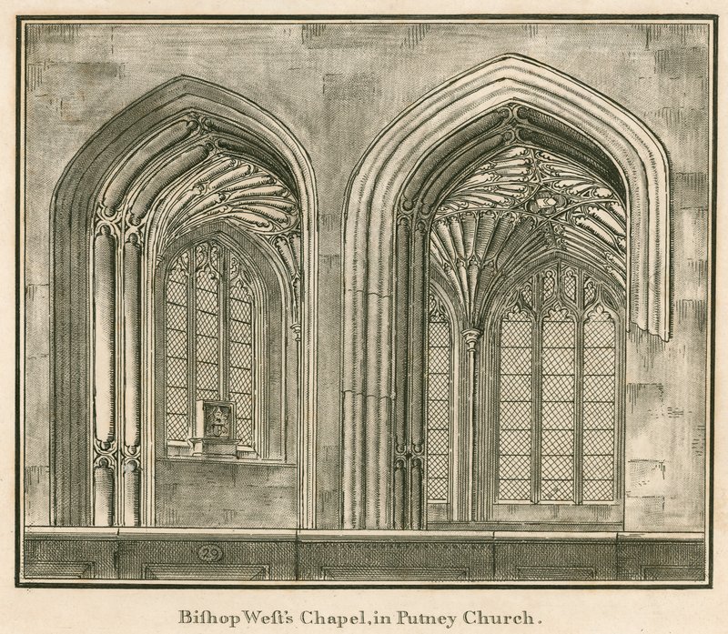 Bishop Wests Chapel, Putney Church, London av English School