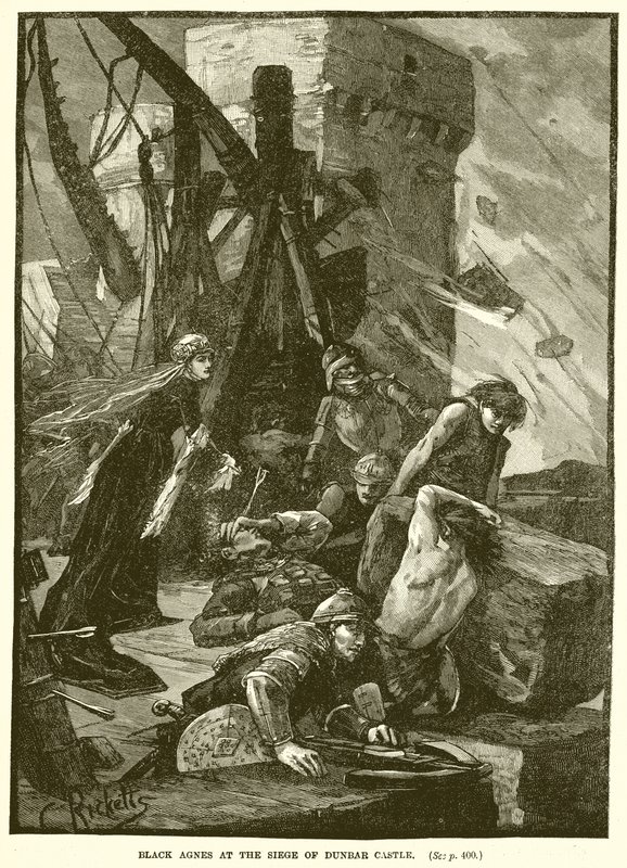 Black Agnes ved beleiringen av Dunbar Castle av English School