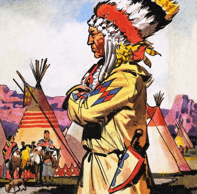 Blackfoot indianer av English School