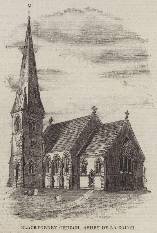Blackfordby Church, Ashby-de-la-Zouch (gravering) av English School