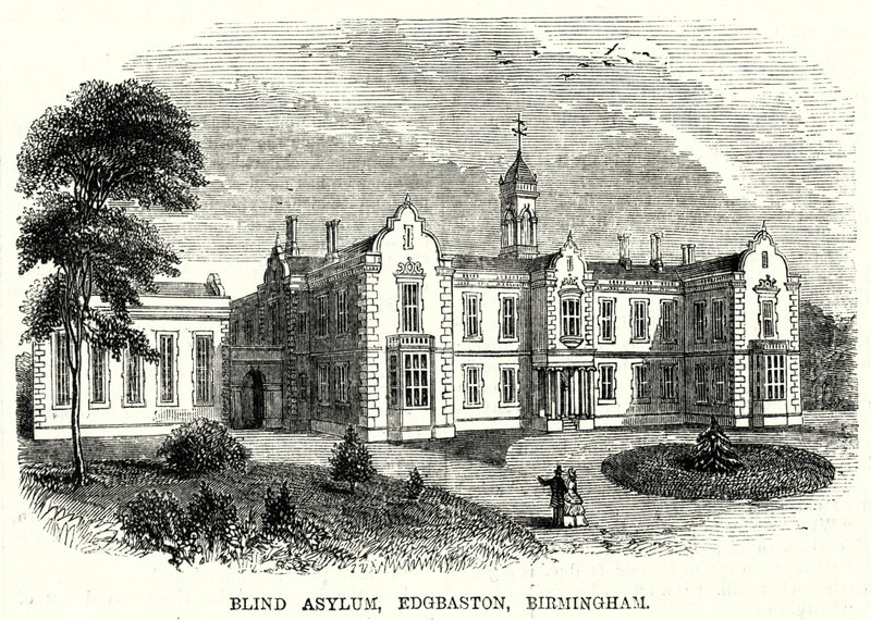 Blind Asylum, Edgbaston, Birmingham (gravering) av English School