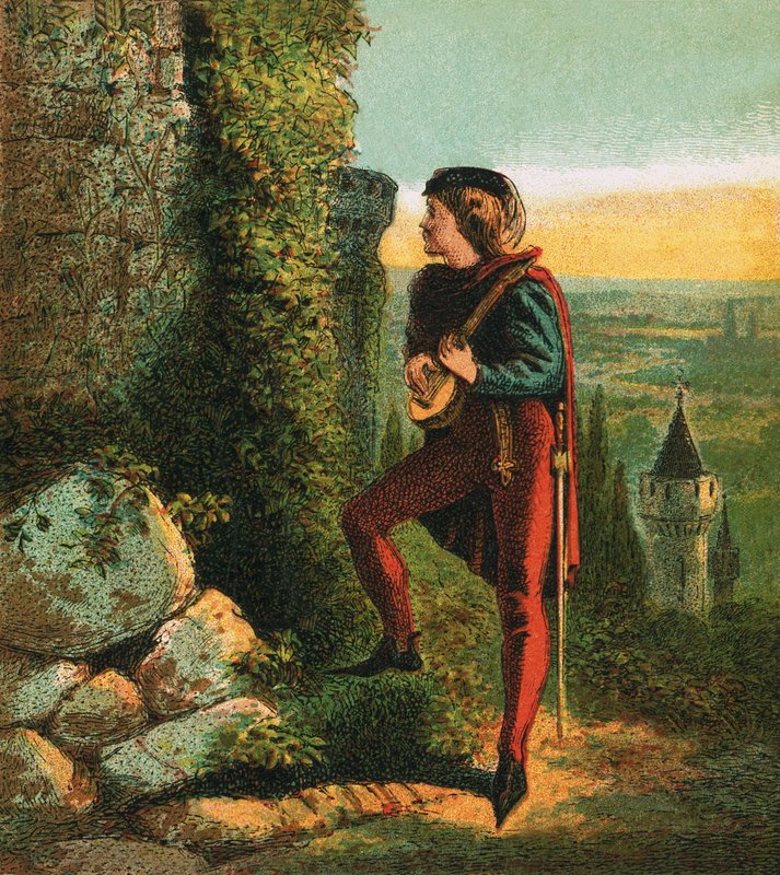 Blondel i Richards fengsel av English School