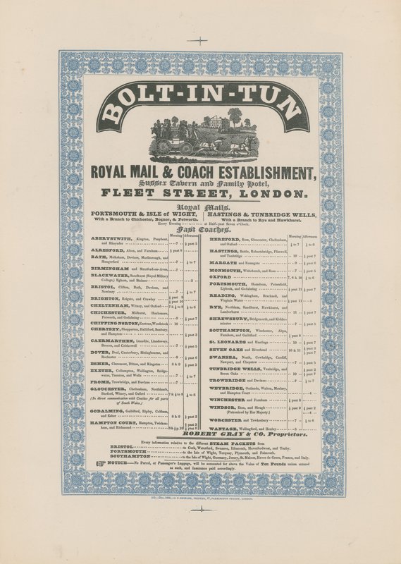 Bolt-in-Tun Royal Mail & Coach Etablissement av English School