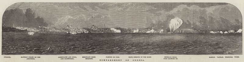 Bombardement av Odessa (gravering) av English School