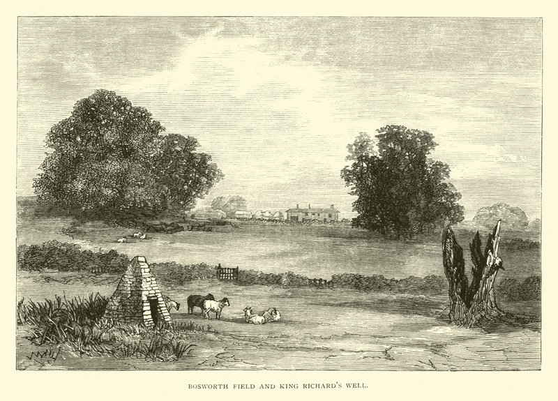 Bosworth Field og King Richards Well av English School