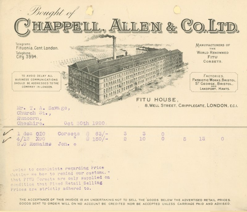 Kjøpt av Chappell Allen & Co Ltd av English School