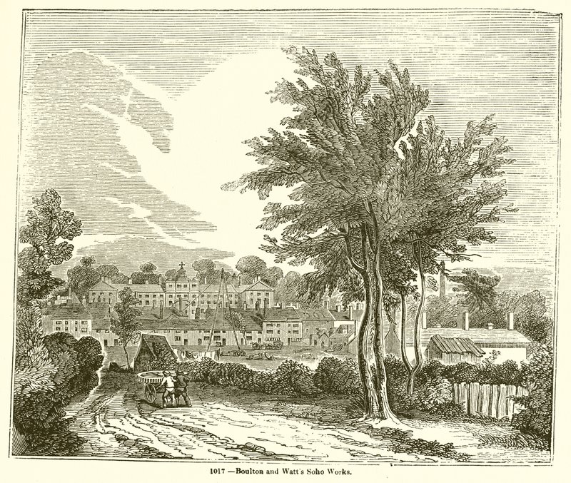 Boulton og Watts Soho Works av English School