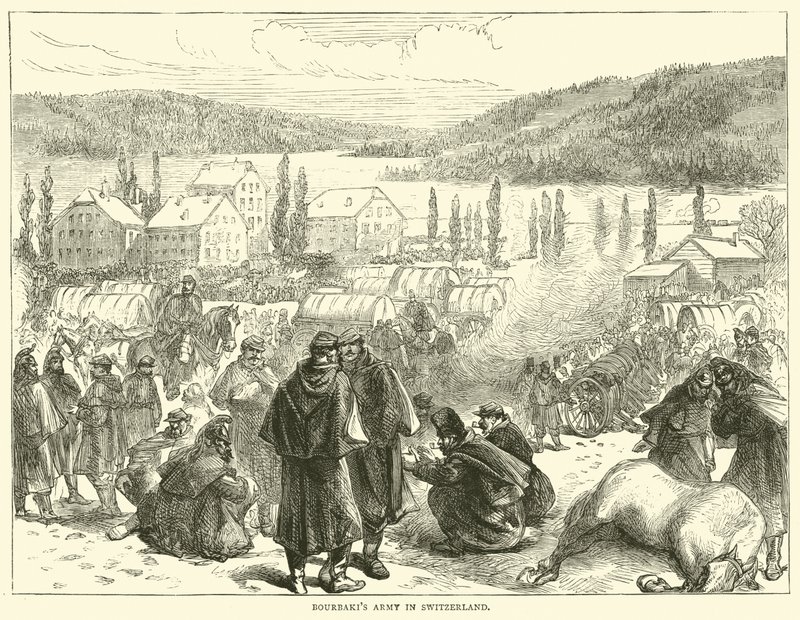Bourbakis-hæren i Sveits, februar 1871 av English School