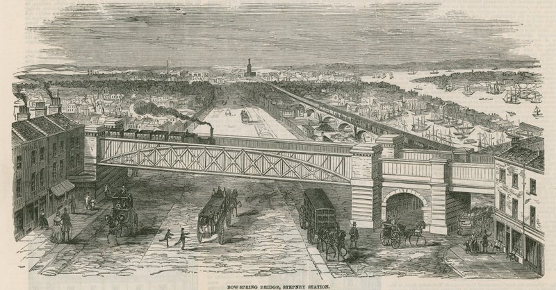 Bow Spring Bridge, Stepney Station, London av English School