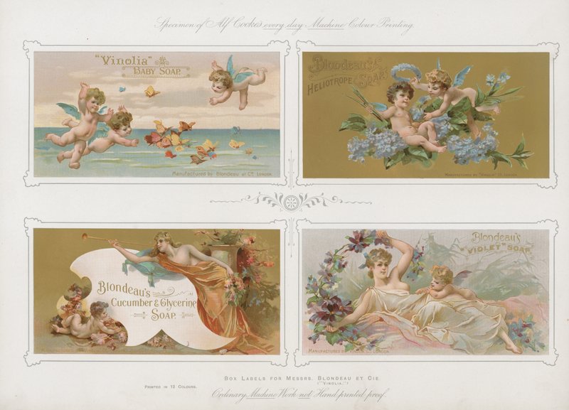 Eskeetiketter for herrer Blondeau et Cie av English School