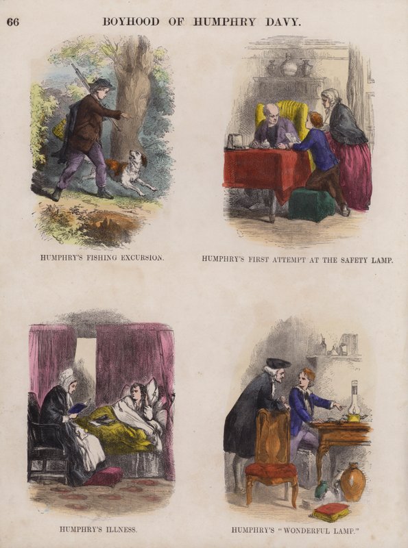 Boyhood of Humphry Davy (farget gravering) av English School