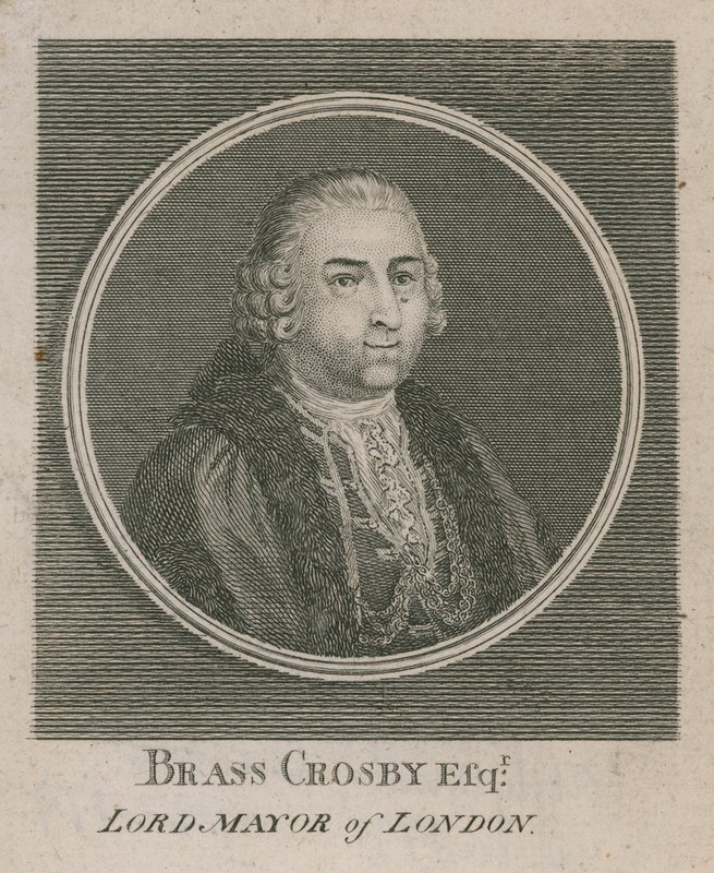 Brass Crosby, Lord Mayor of London 1765 av English School