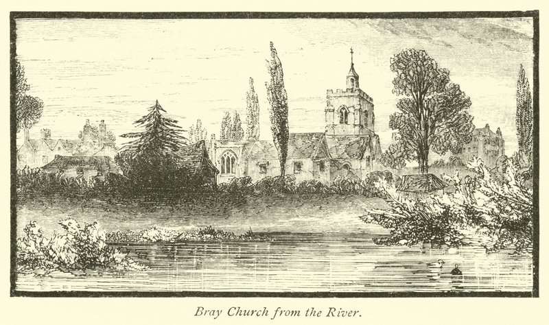 Bray kirke fra elven av English School