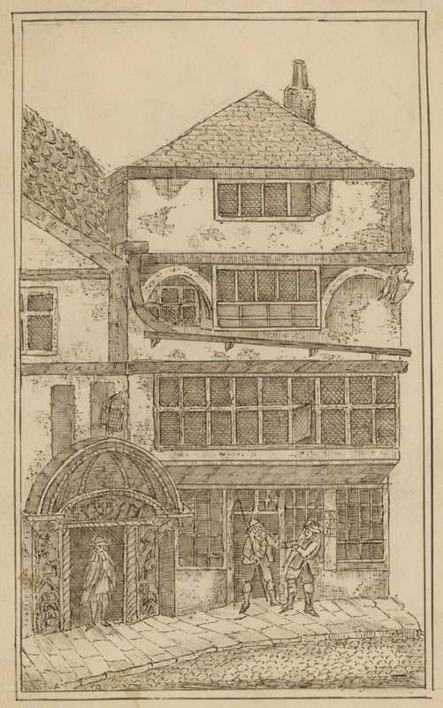 Bricklayers Hall, Leadenhall, nå Jews Synagogue, 1797 av English School