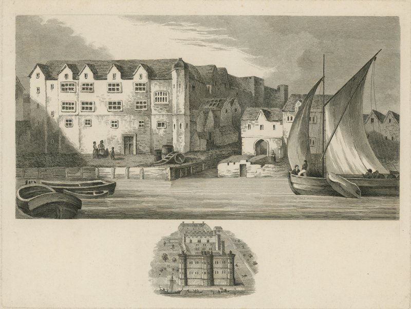 Bridewell Palace ved bredden av Themsen av English School