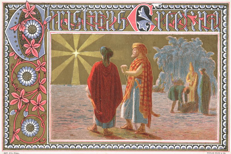 Bright North Star, julekort av English School