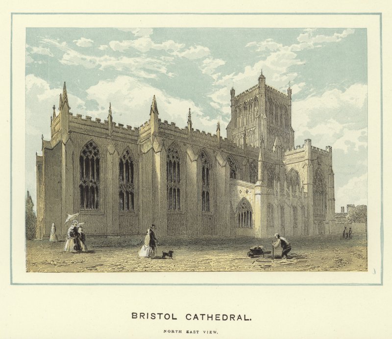 Bristol Cathedral, utsikt mot nordøst av English School