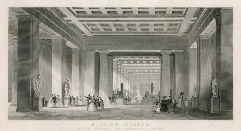 British Museum, Grand Central og Egyptian Saloons av English School