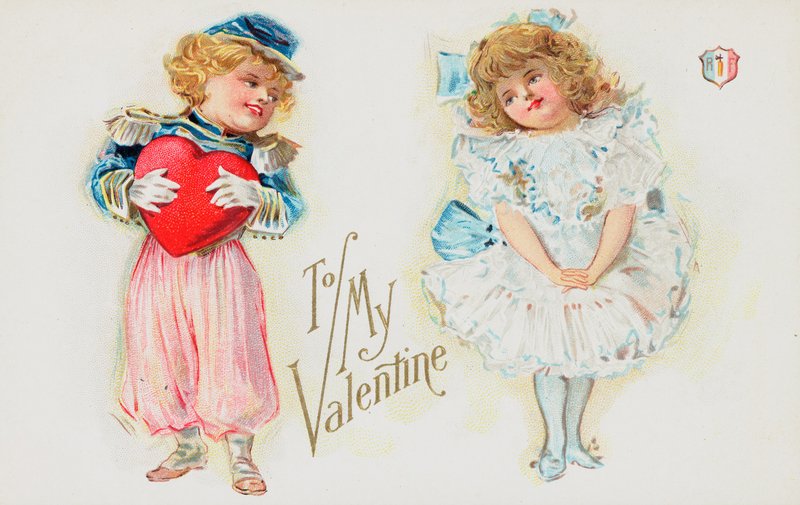Britisk Valentine-kort av English School
