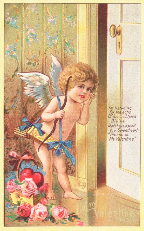 Britisk Valentine-kort av English School