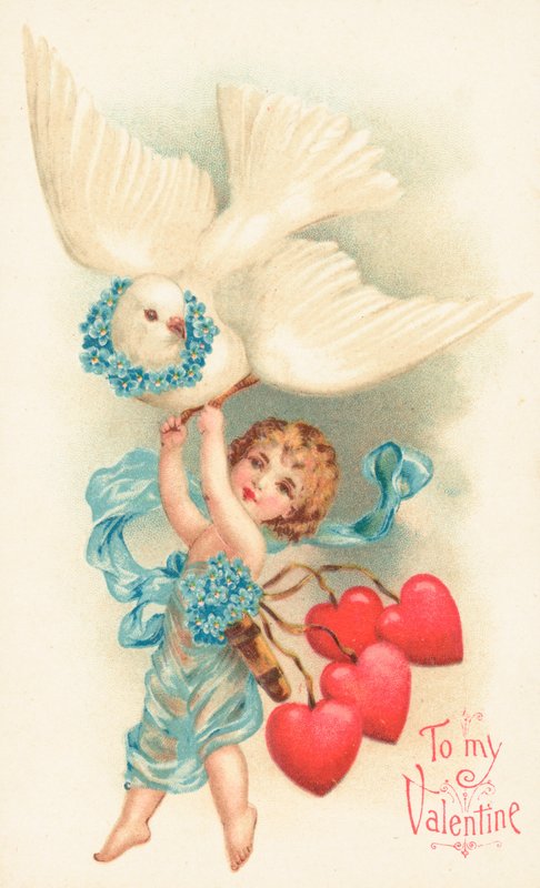 Britisk Valentine-kort av English School