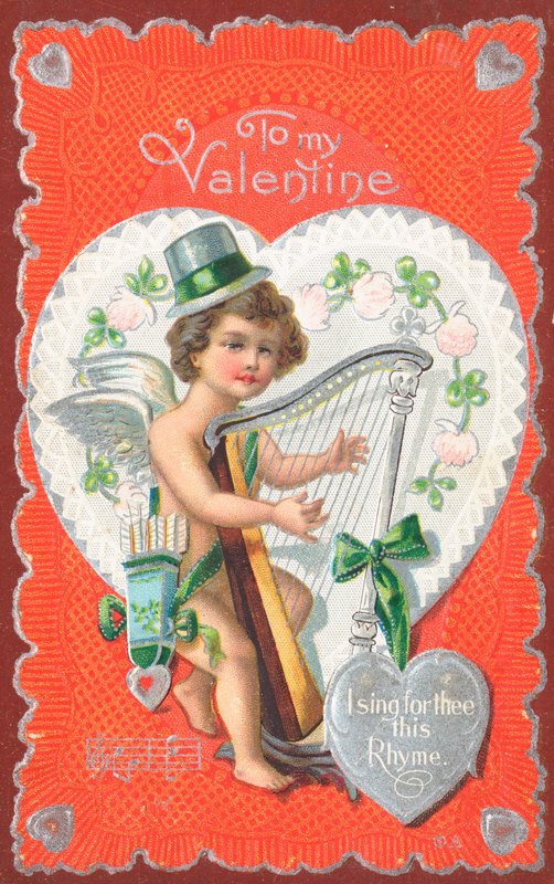 Britisk Valentine-kort av English School