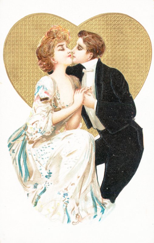 Britisk Valentine-kort av English School