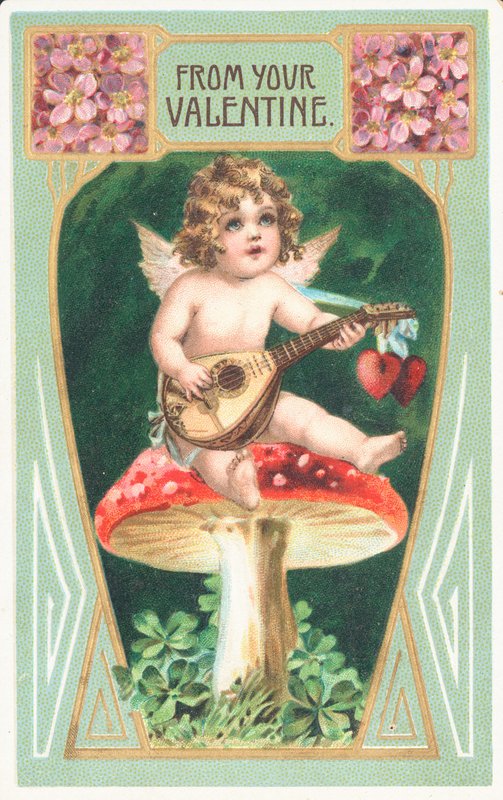 Britisk Valentine-kort av English School