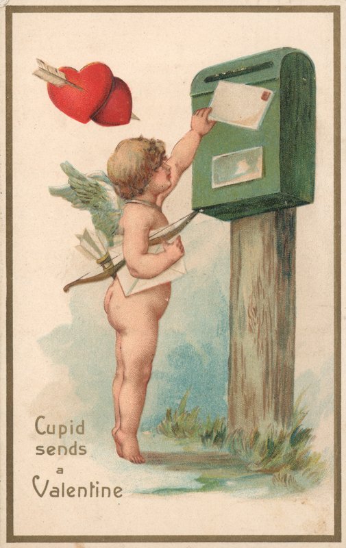 Britisk Valentines-kort av English School