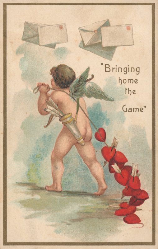 Britisk Valentines-kort av English School