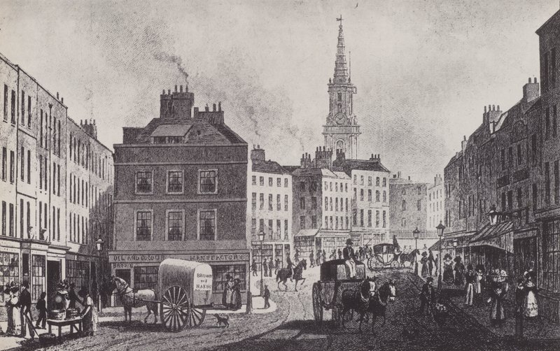 Broad Street, St Giles's, ca 1830 (litho) av English School