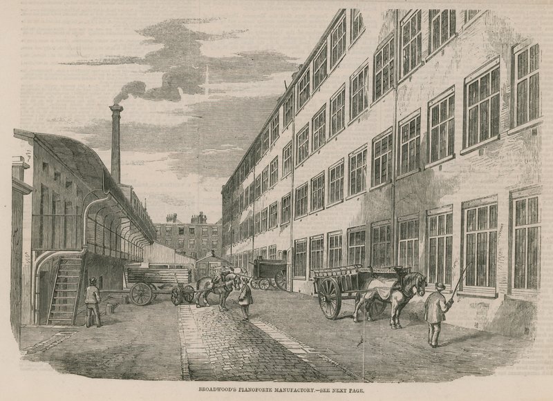 Broadwoods Pianoforte Manufactory av English School