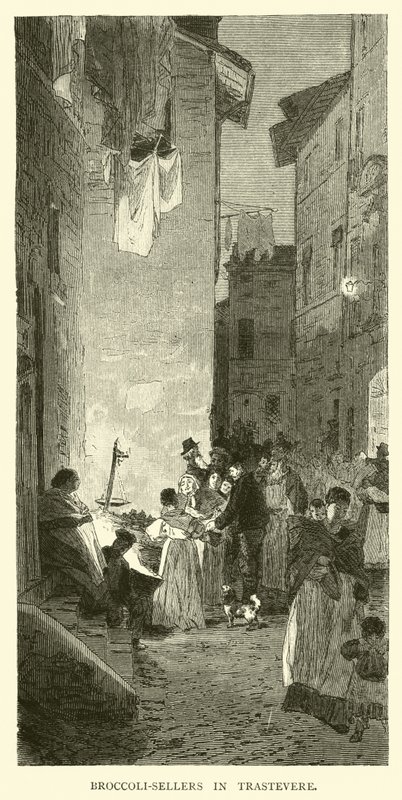 Brokkoli-selgere i Trastevere av English School