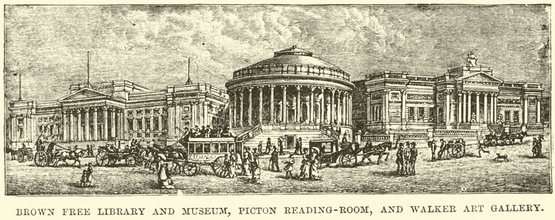 Brown Free Library and Museum, Piction Reading-Room og Walker Art Gallery av English School