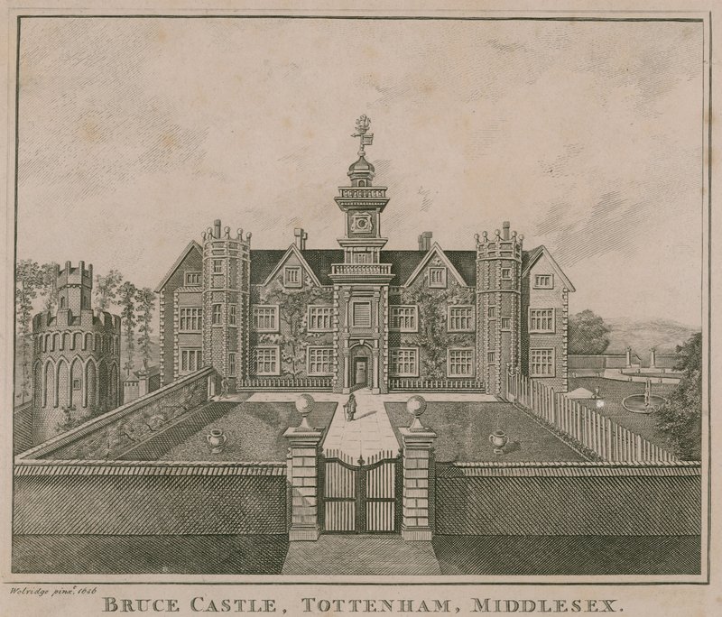 Bruce Castle, Tottenham, London; et syn tatt i 1686 av English School