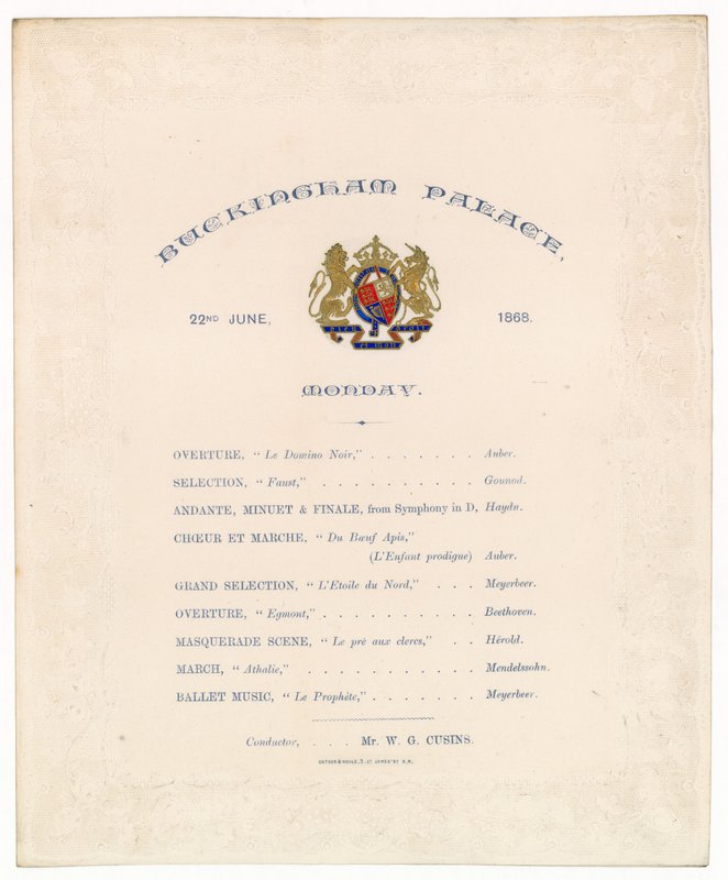 Buckingham Palace-konsert, 22. juni 1868 av English School
