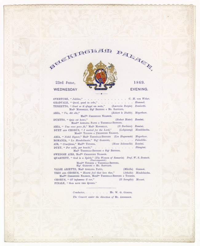 Buckingham Palace-konsert, 23. juni 1869 av English School
