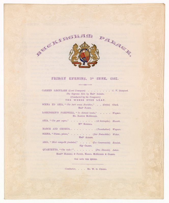 Buckingham Palace-konsert, 3. juni 1887 av English School