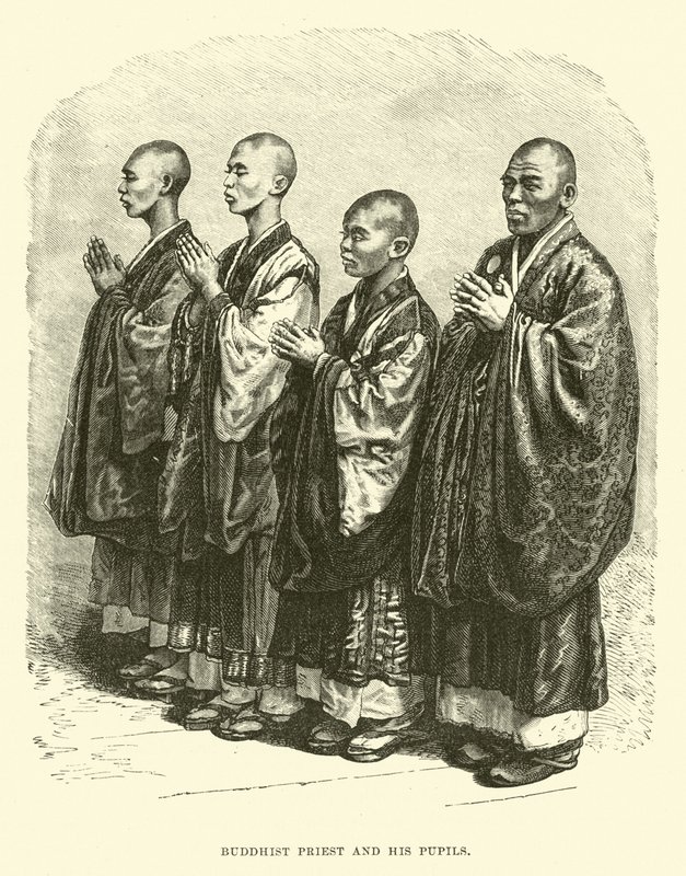 Buddhistprest og hans elever av English School