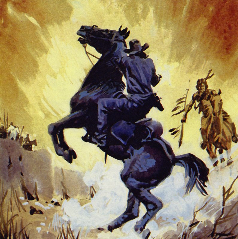 Buffalo Bill kjempet mot Yellow Hand, leder av Cheyennes av English School