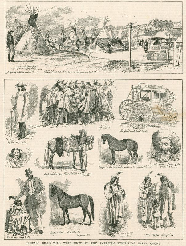 Buffalo Bills Wild West Show på American Exhibition, Earls Court, London av English School