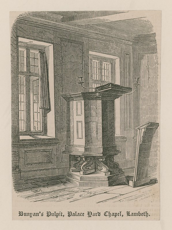Bunyans Prekestol, Palace Yard Chapel, Lambeth av English School