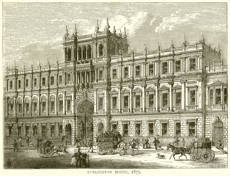 Burlington House, 1875 av English School