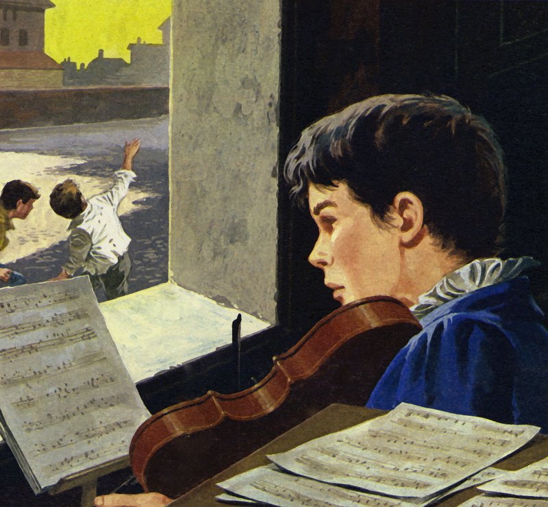 I en alder av seks lærte Paganini å spille fiolin av English School